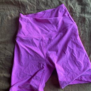 Spacedye At Your Leisure High Waisted Biker Shorts in Pink Hype Heather